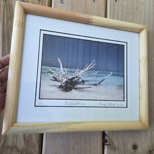 Coastal Driftwood Art Print in Natural Wood Frame